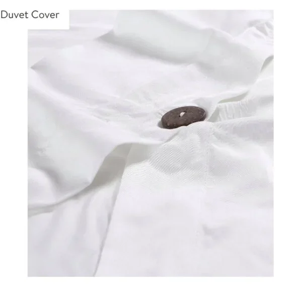 Sunday Citizen Natural Premium Bamboo Duvet Cover White - Picture 3 of 4